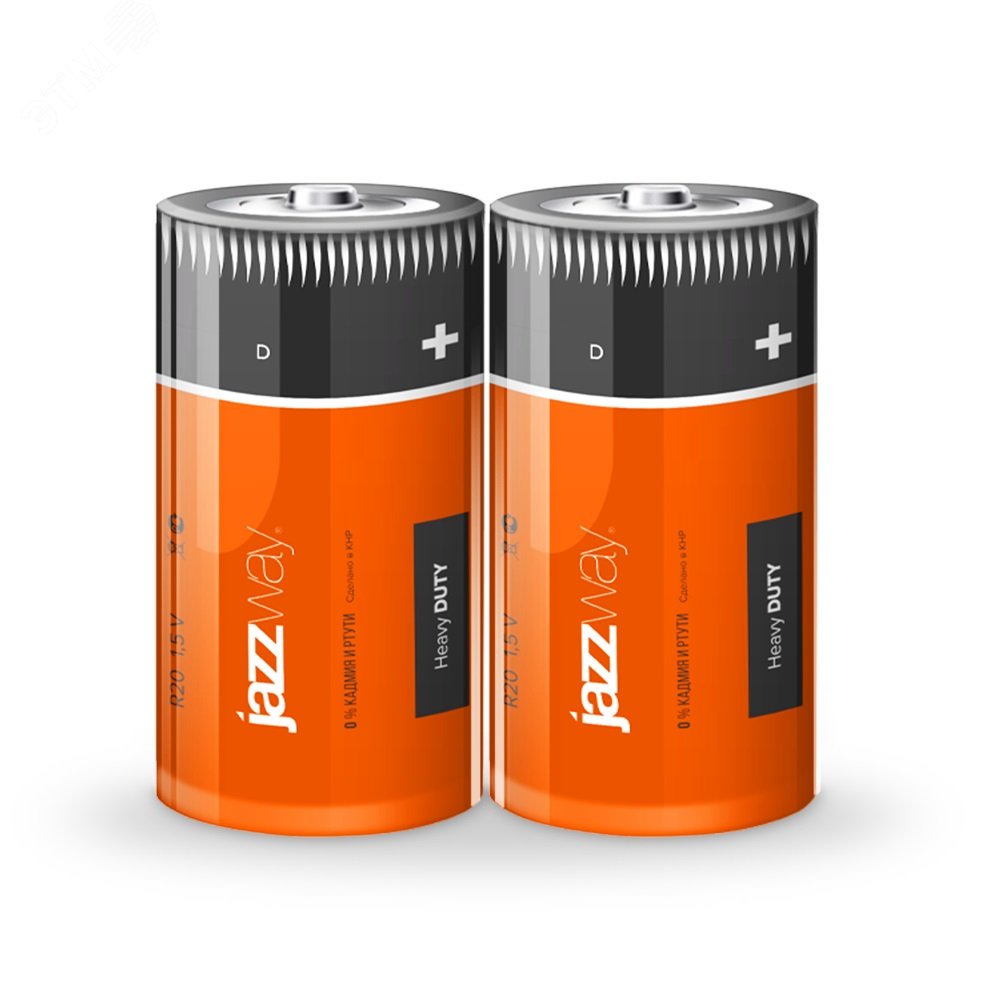 Изображение товара Элемент питания R20 солевой, уп. 2 шт. JAZZway Heavy Duty (шт)