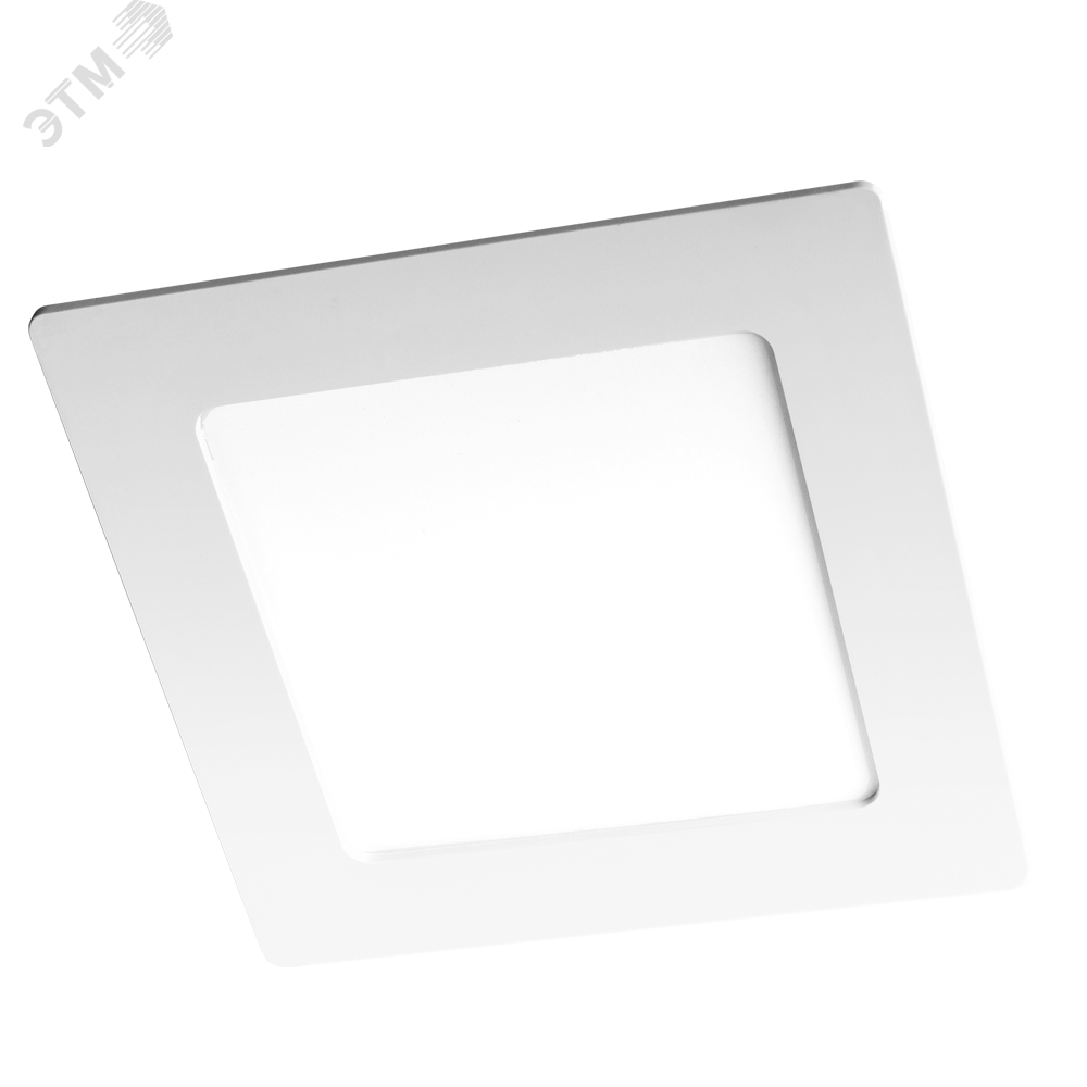 Изображение товара Встраиваемый светодиодный светильник ДВО-9W 6500K IP40 квадратный