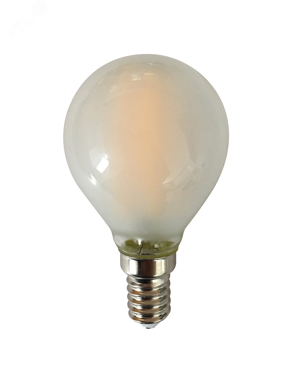 Изображение товара Лампа светодиодная декоративная LED 8w E14 3000K шар матовый филамент 230/50 (шт)