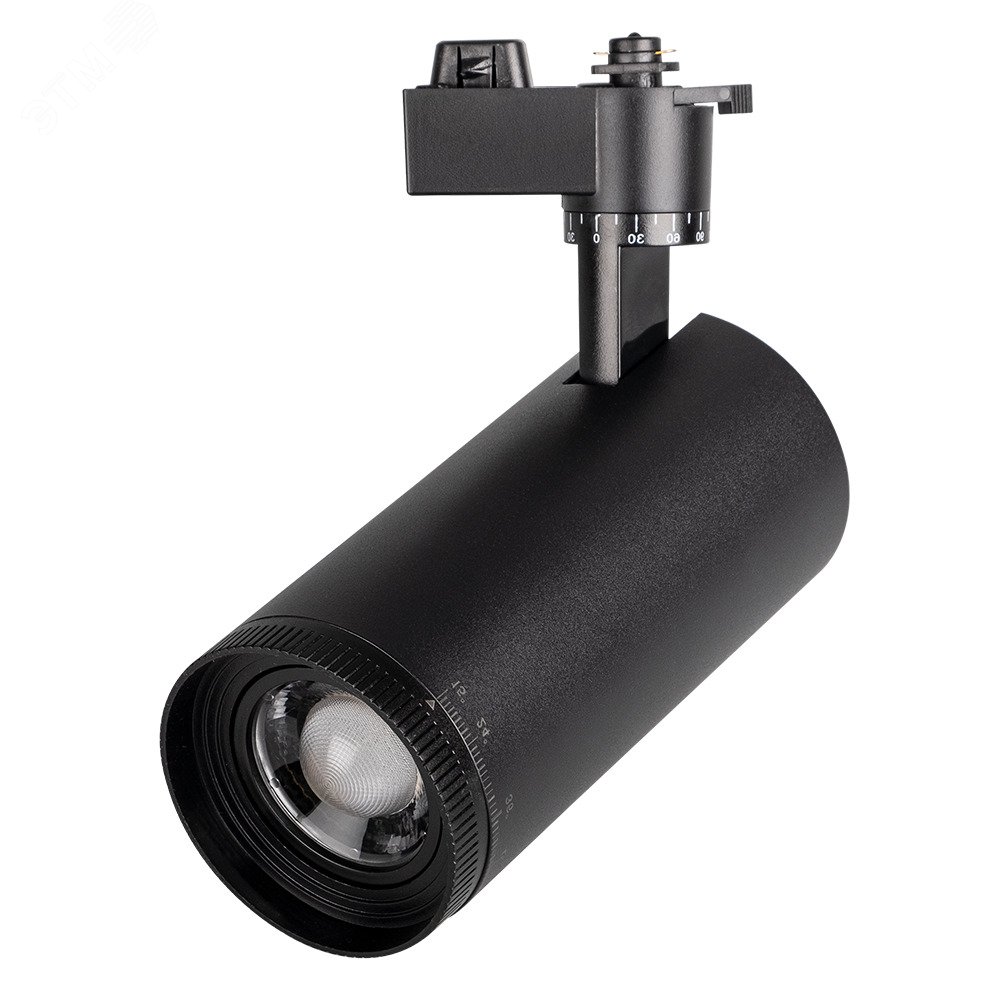 Изображение товара Светодиодный трековый светильник 28Вт 4000K регул. угол 15-60 градусов IP40 черный