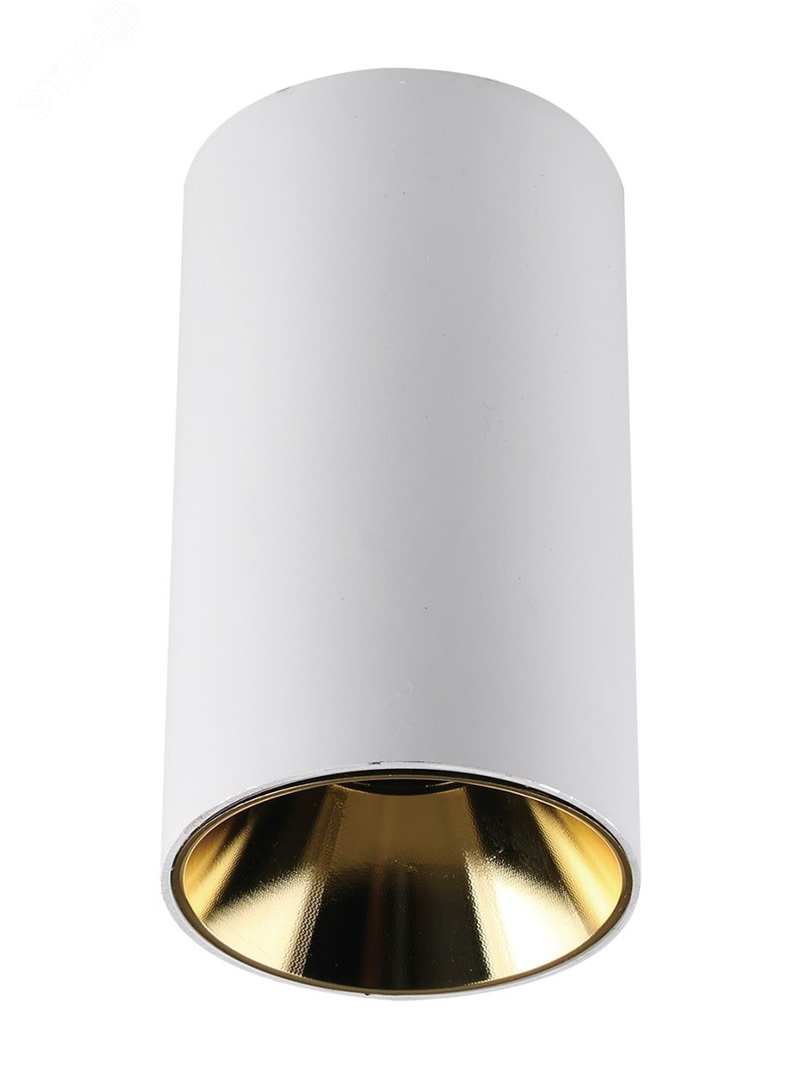 Светильник светодиодный ДПО GU10 без лампы круглый белый корпус золотой рефлектор 5031388 JazzWay - превью