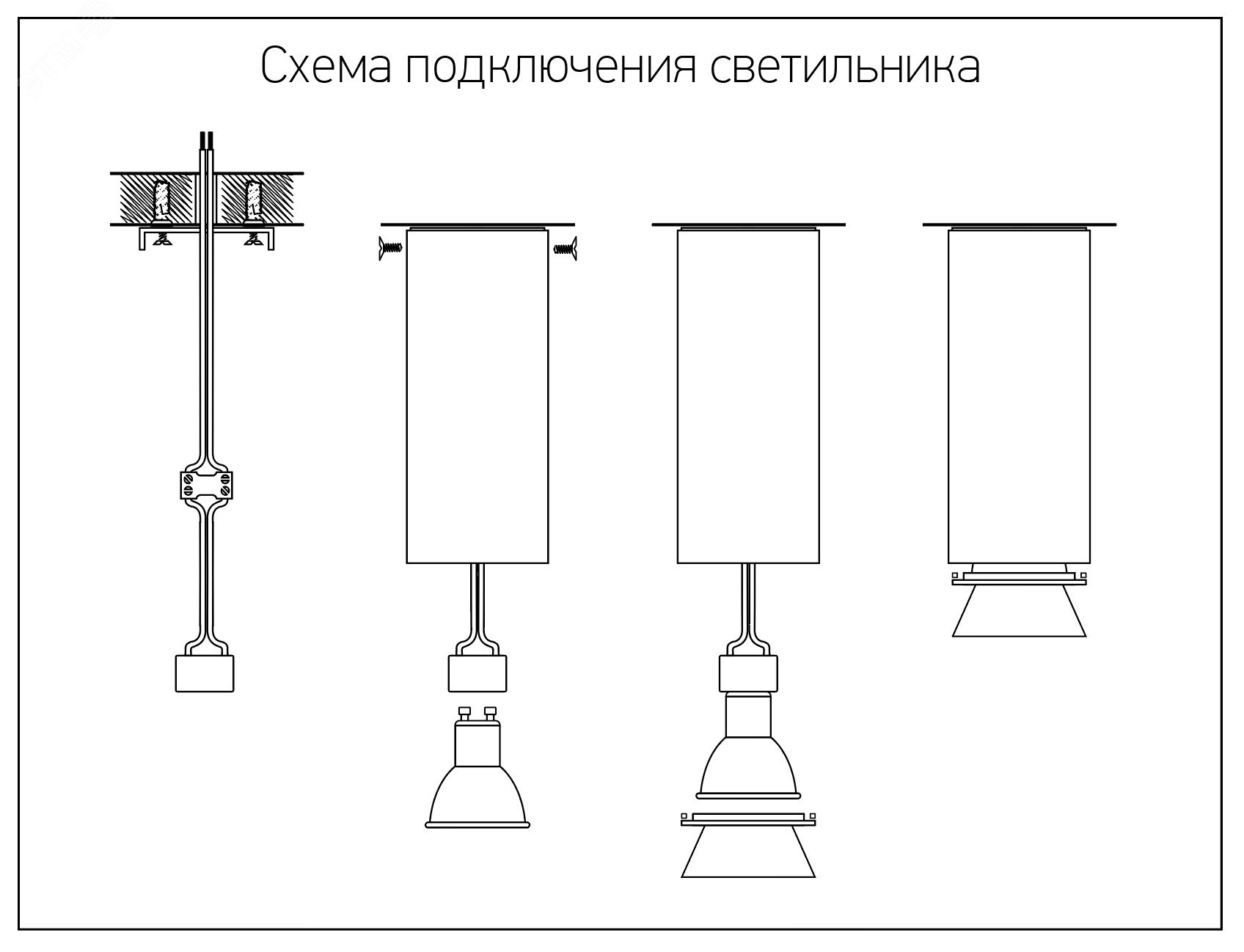 Светильник светодиодный ДПО GU10 без лампы круглый белый корпус золотой рефлектор 5031388 JazzWay - превью 3