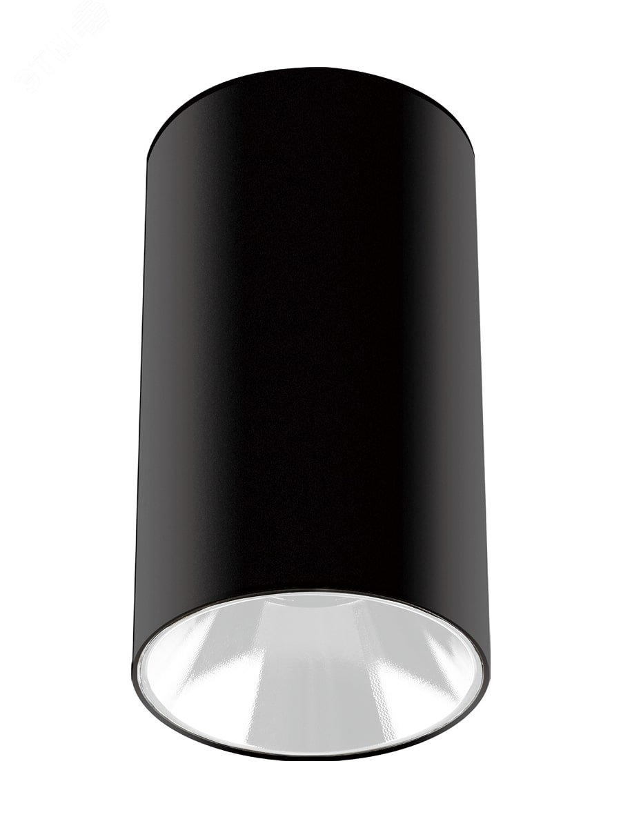 Светильник светодиодный ДПО GU10 без лампы круглый черный корпус белый рефлектор Jazzway 5031425 JazzWay - превью