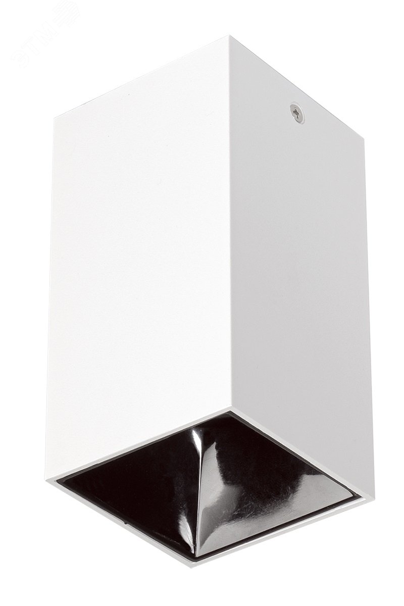 Светильник светодиодный ДПО GU10 без лампы квадратный белый корпус черный рефлектор 5031449 JazzWay - превью