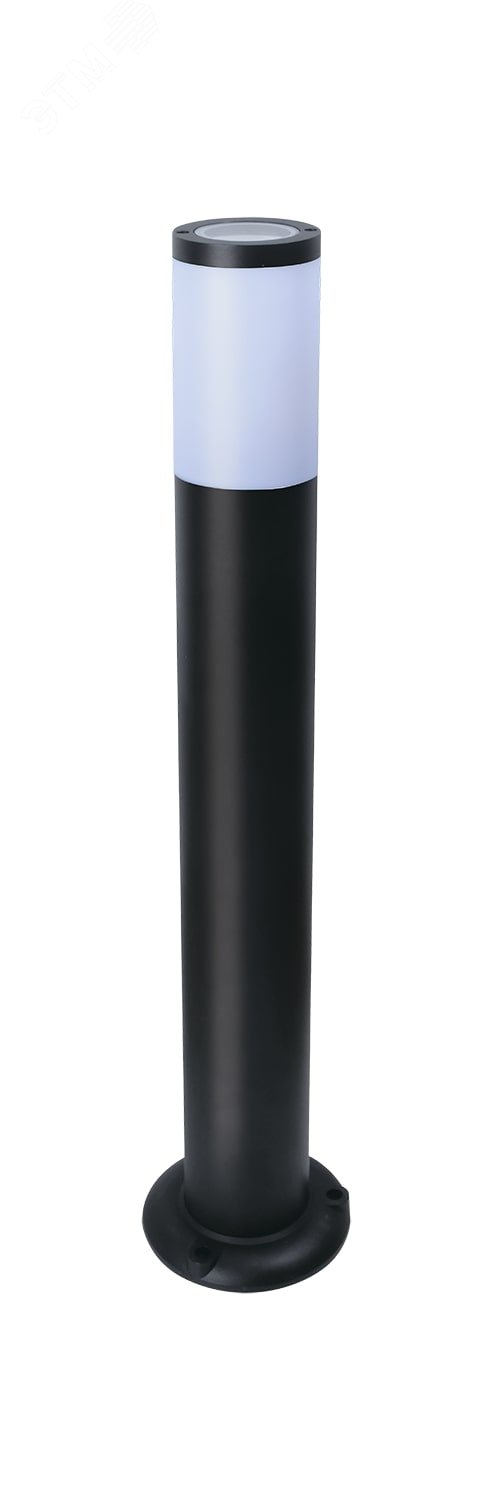 Изображение товара Садово-парковый ландшафтный светильник НТУ E27 без ламп корпус нерж сталь поликарбонат черный 0.9м