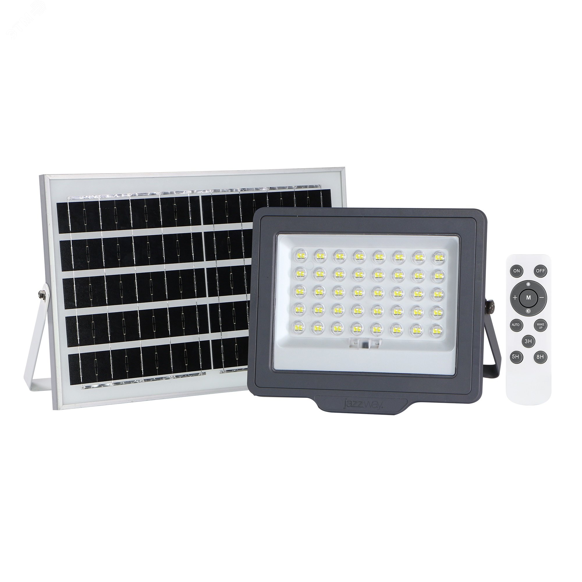 Прожектор светодиодный LED ДО-100Вт 6500К 1200 Лм IP65 с солнечной панелью Jazzway 5044418 JazzWay - превью