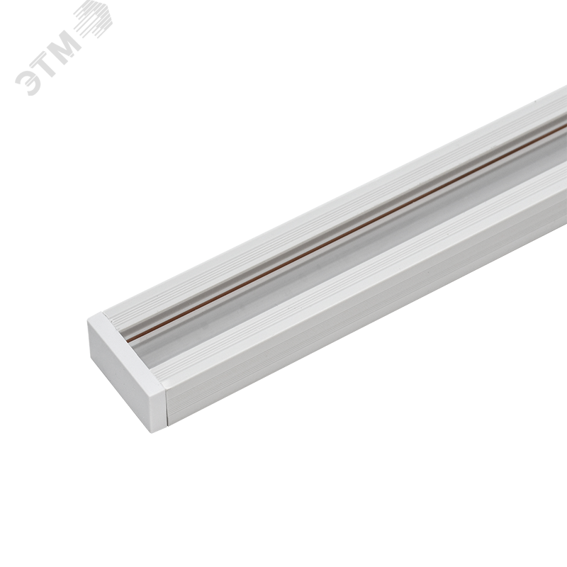 Изображение товара Шинопровод белый 2м PTR P 2M-WH с токоподводом и заглушкой