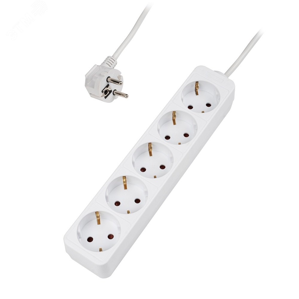 Изображение товара Удлинитель бытовой ФАZА FEG-05-300 5 розеток с заземлением 3 м