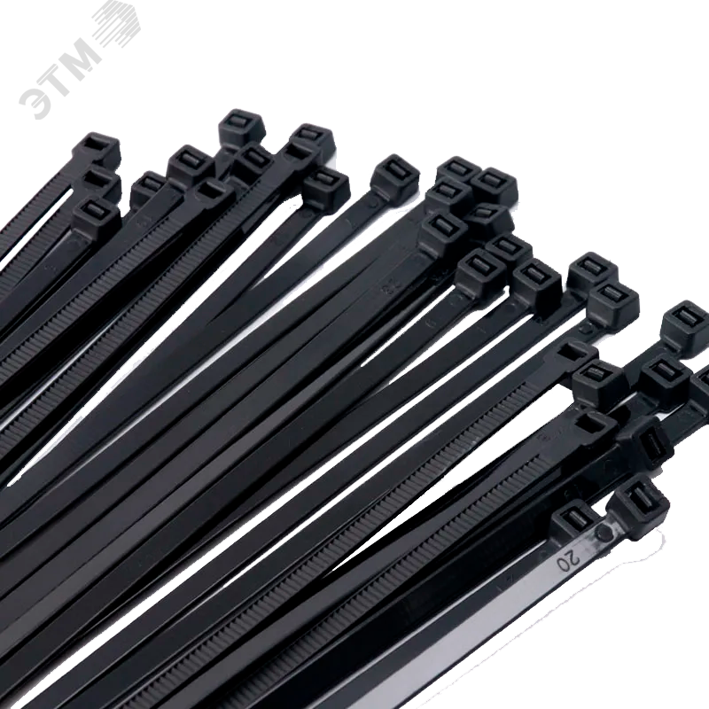 Изображение товара Кабельные стяжки (хомуты) PCT 2,5x060-100 черные PA6.6 (100 шт/уп) (упак)