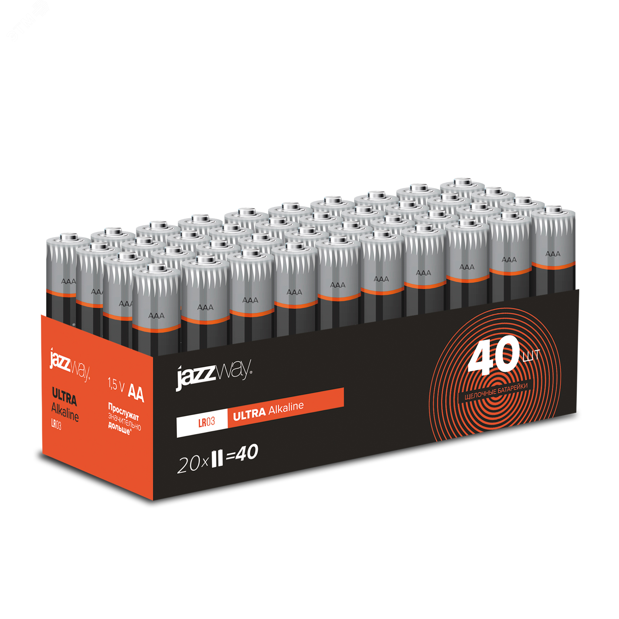 Изображение товара Элемент питания LR03UP-40P ULTRA Alkaline (в упаковке 40 шт) (шт)