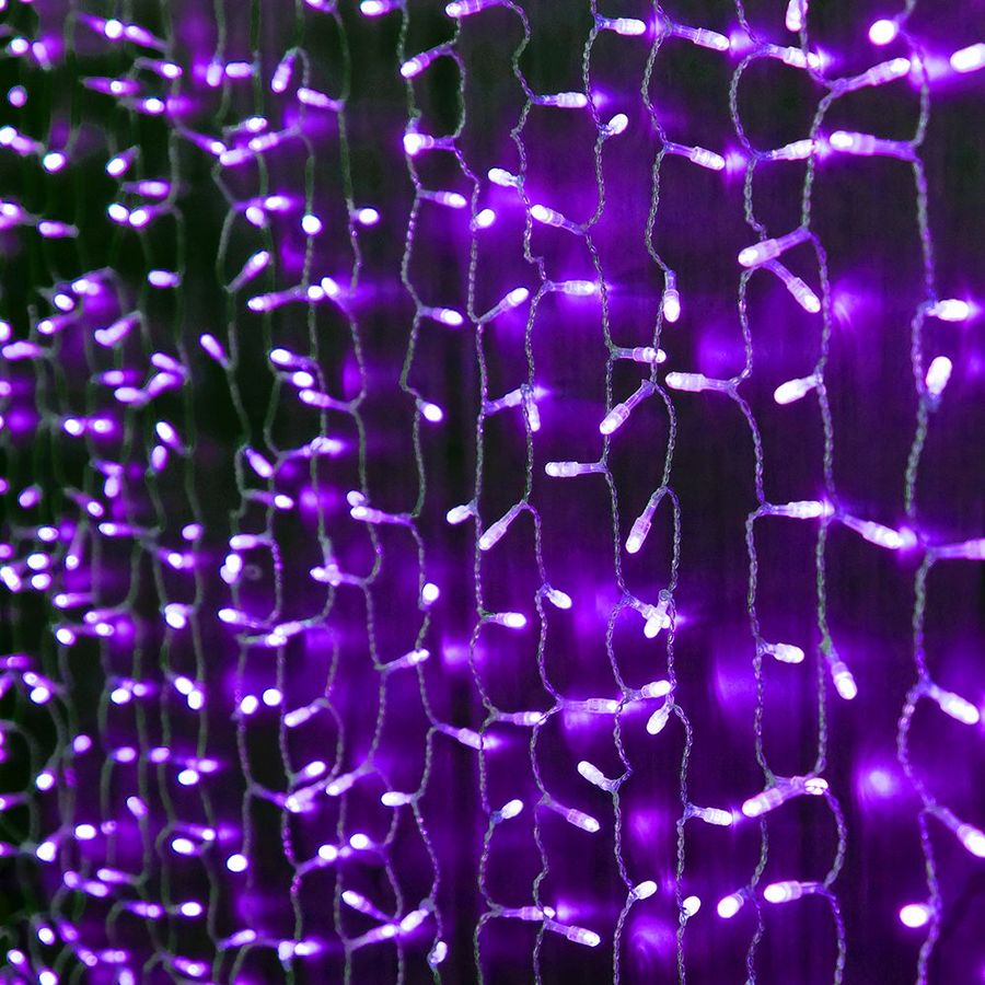 Гирлянда Световой занавес 625 LED 1.5х2.5 IP65 фиолетовая
