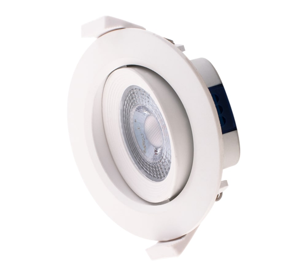 Светильник светодиодный ДВО-7W 4000K 490 Лм круг/поворот 38 град IP40