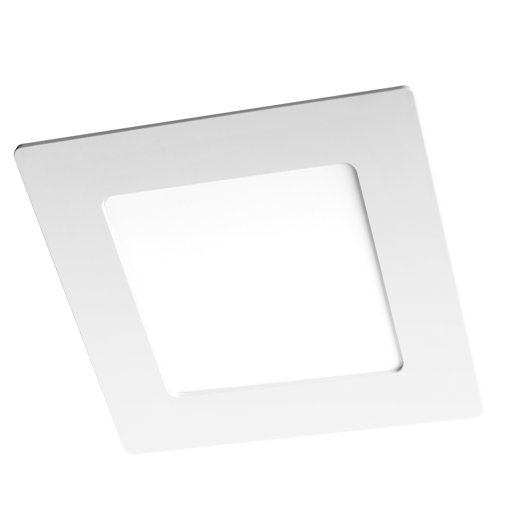 Светильник светодиодный ДВО-6w 4000K 400 Лм IP40 WH 120мм встраиваемый квадрат