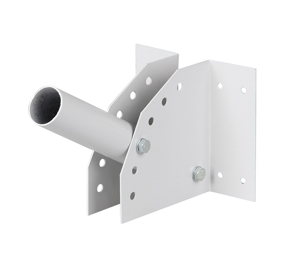 Кронштейн настенный регулируемый угол наклона     диаметр трубы 40мм белый для уличного светильника