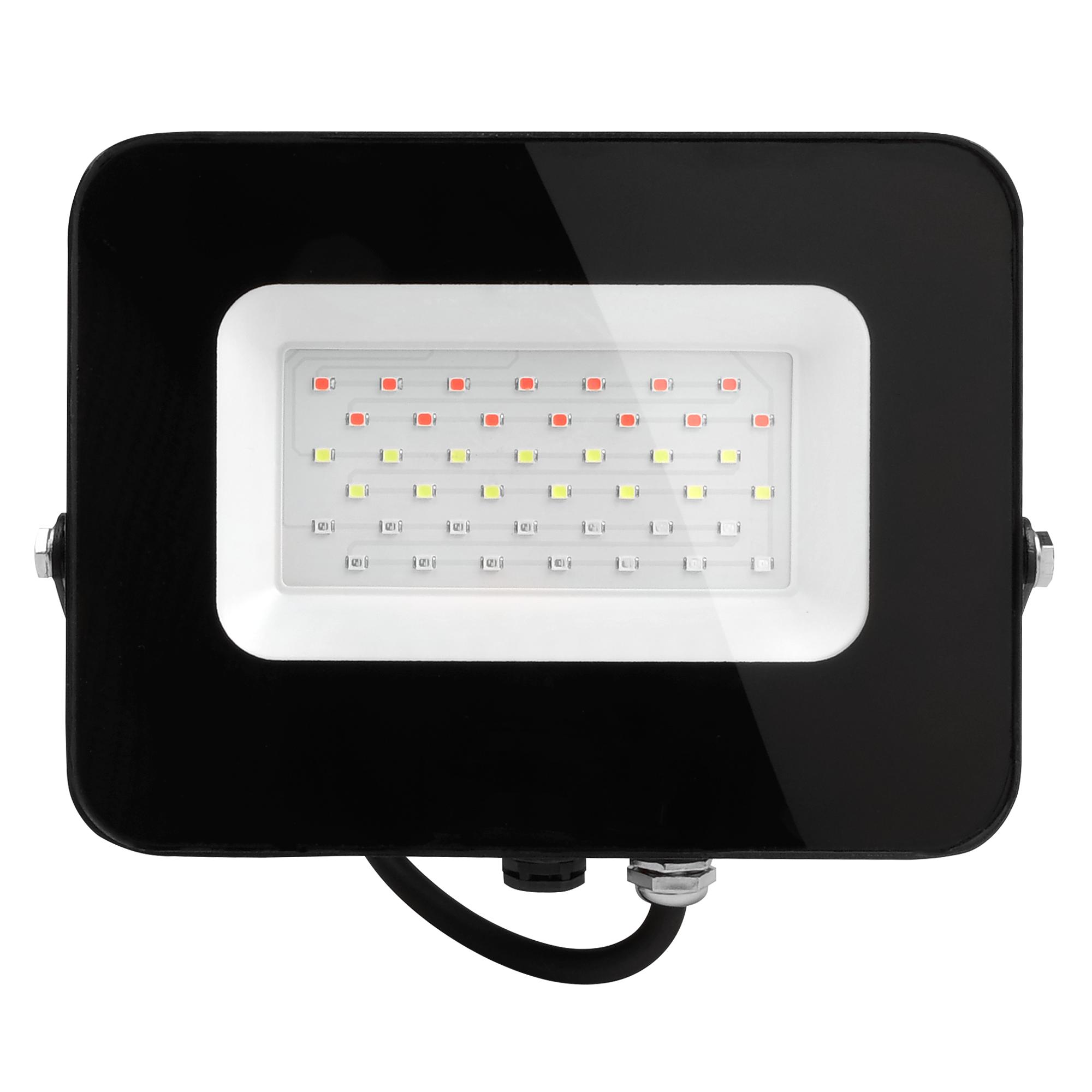 Прожектор светодиодный ДО-30w RGB IP65 черный корпус