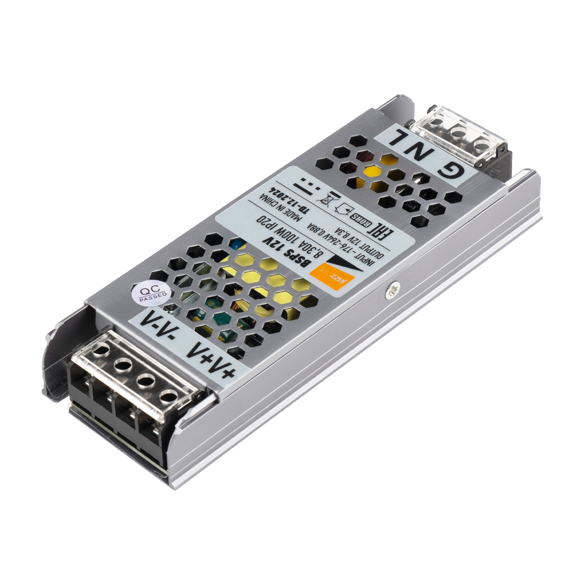 Драйвер светодиодный LED 12V8,3A=100W IP20 1 год гарантия