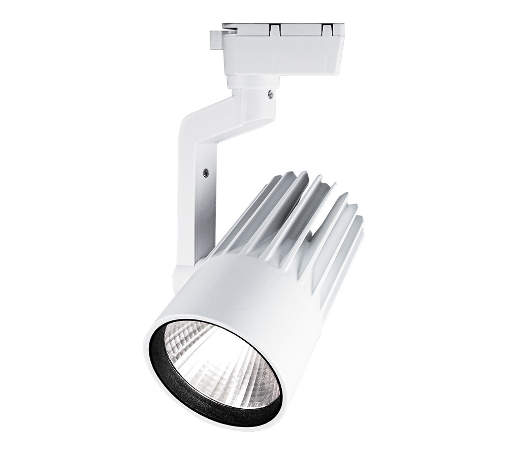 Светильник светодиодный трековый на шинопровод ДПО-30w 3000K 24 град белый