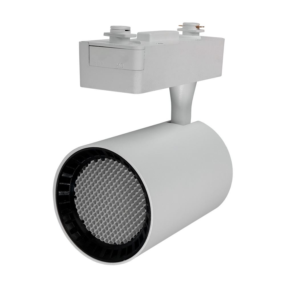 Светильник трековый однофазный ДПО LED-25 Вт 2160 Лм 3000К IP40 белый с белой решеткой 24 град 180–250В