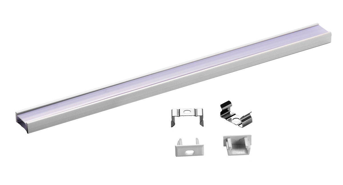 Профиль PAL 1507 накладной (2м) анодированный для светодиодной ленты