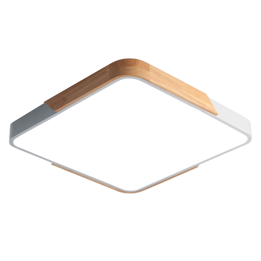 Светильник светодиодный потолочный SCANDIC ДБО-24W 4000К 2000Лм белый обрамление из натурального дерева IP20