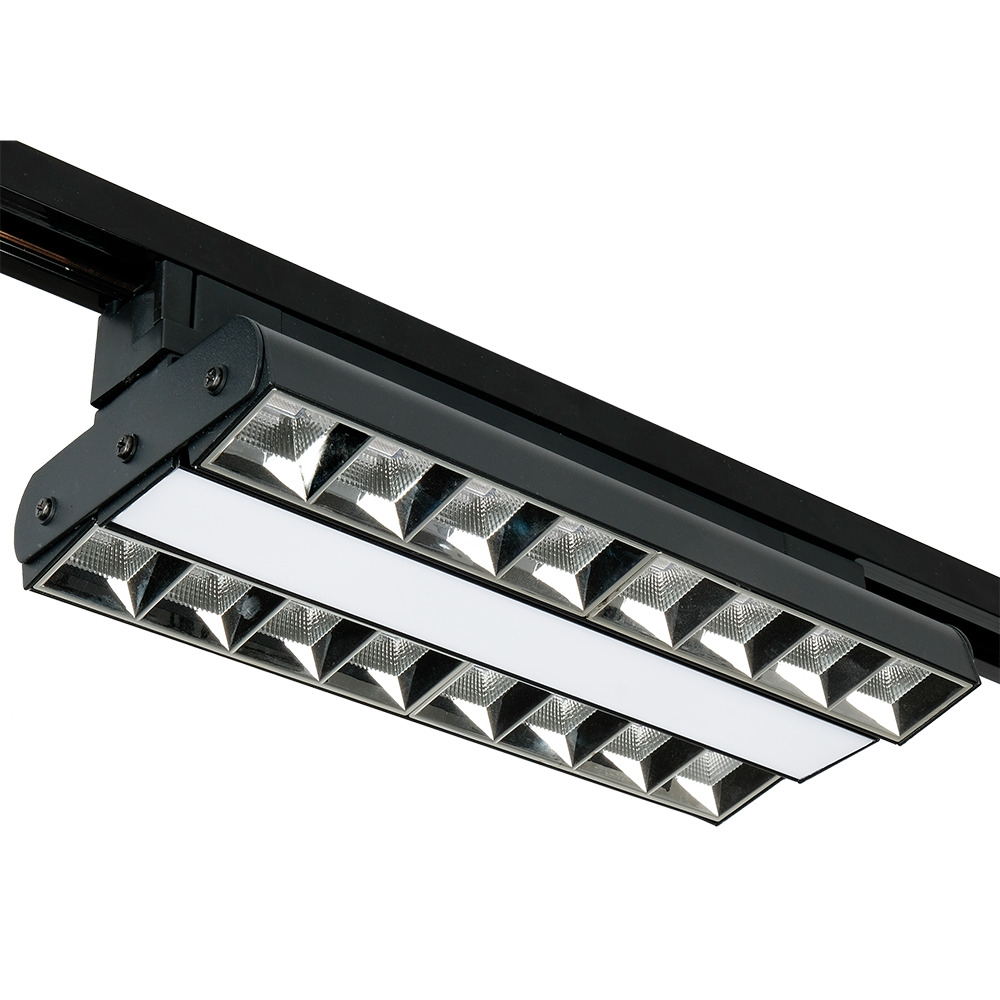 Светильник светодиодный трековый на шинопровод черный ДПО-60Вт IP40 3000К PTR 1732