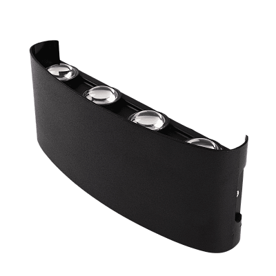 Светильник светодиодный фасадный ДБУ-8Вт 4000К 560 Лм угол светораспределения 48 град. двухсторонний -20..+50 С индекс Ra>80 корпус пластик черный IP44