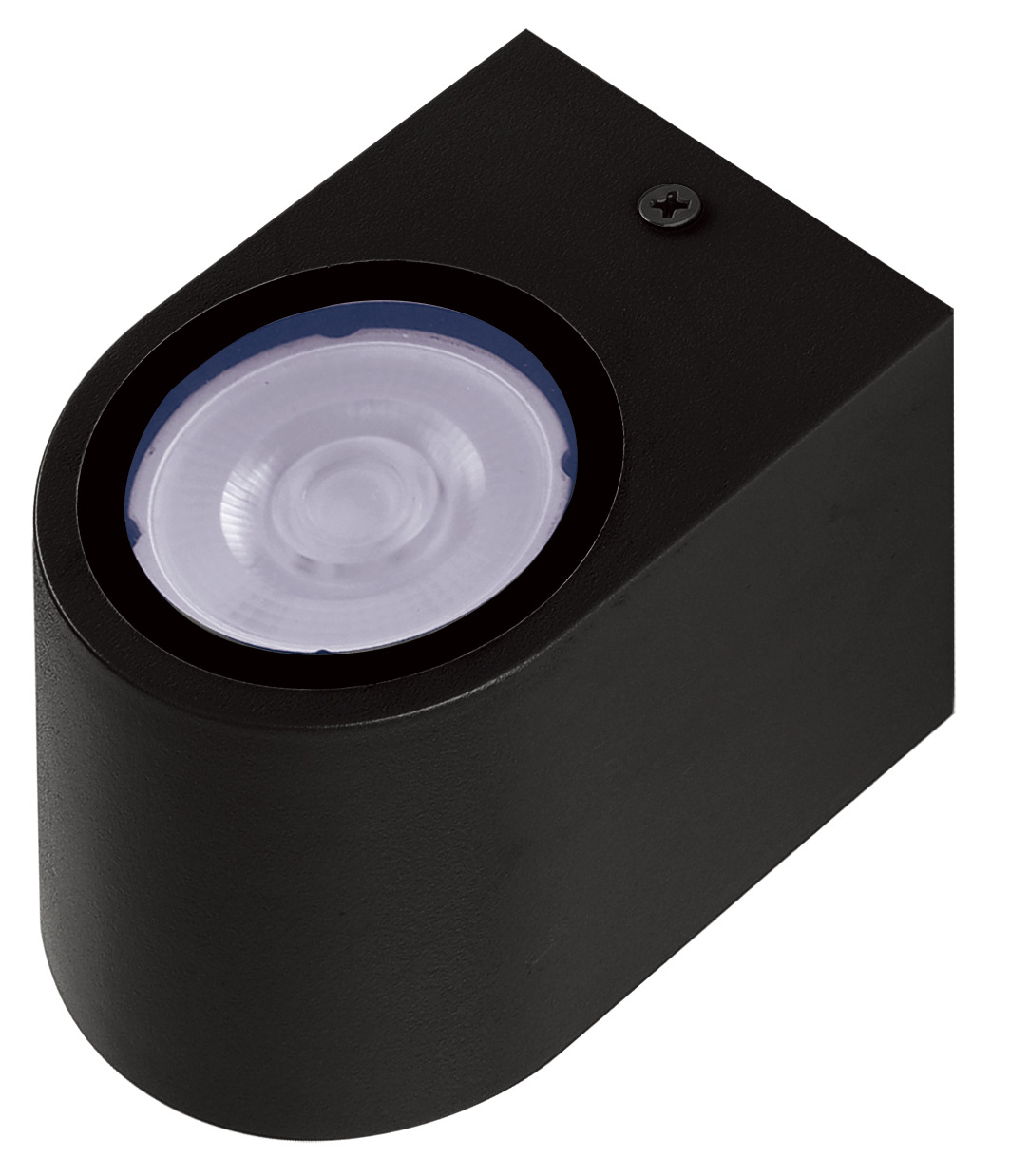 Светильник фасадный ДБУ GU10 без ламп корпус поликарбонат черный полуовал односторонний IP65