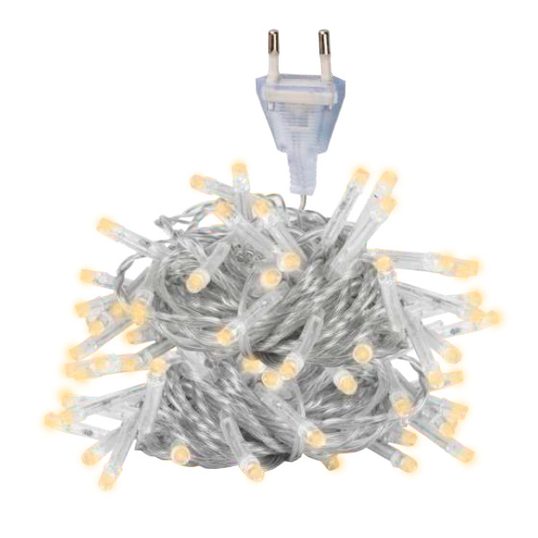 Гирлянда светодиодная нить AC-G01-120Y, 120 желтых LED, 12.8 м, 8 режимов, 220В