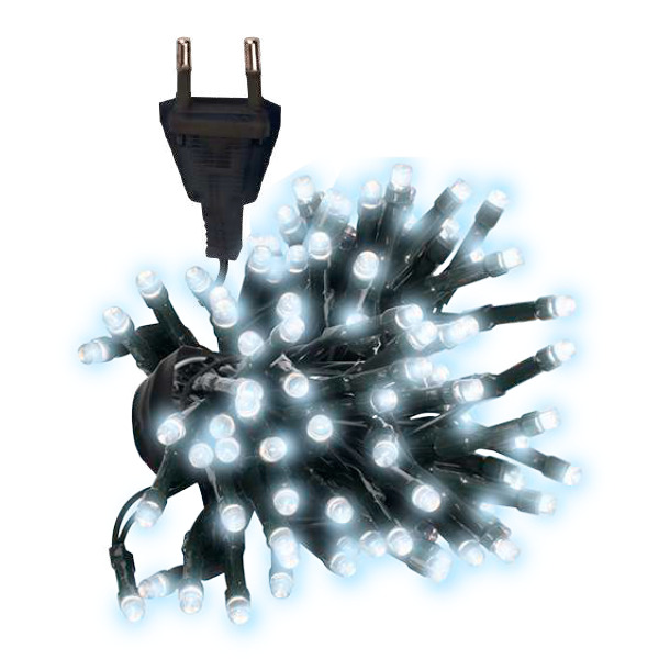 Гирлянда светодиодная нить AC-G02-80W, 80 белый LED, 8.8 м., 8 режимов, 220В