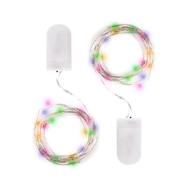 Гирлянда светодиодная Роса DC-G05-20MS2, комплект 2 штук, мультицвет 20 LED, 2xCR2032 ФAZA