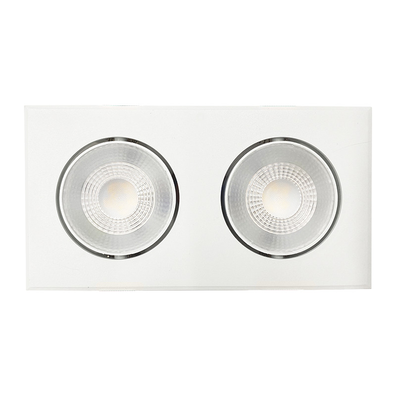 Светильник светодиодный ДВО-412 2x8W 4000K 55 град белый карданный IP40