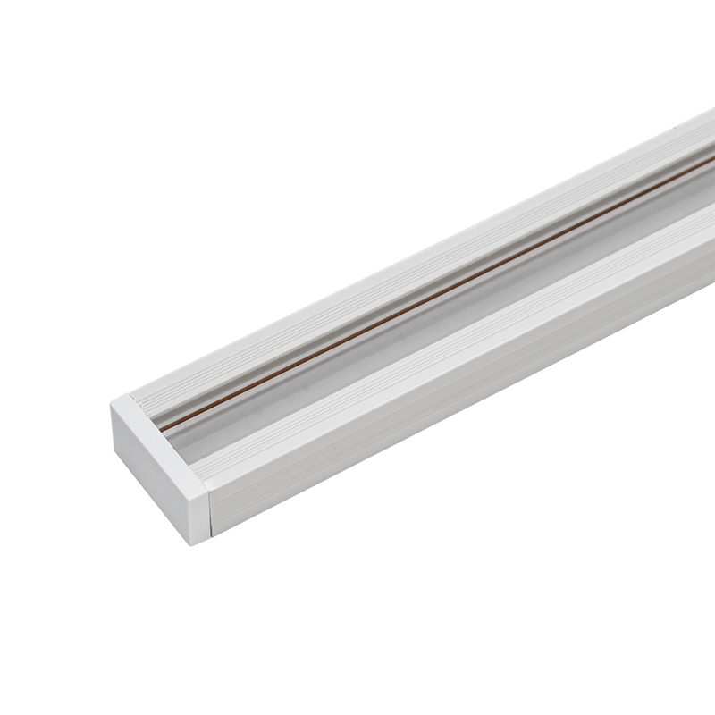 Шинопровод белый (пластик) 1м PTR P 1M-WH с токоподводом и заглушкой