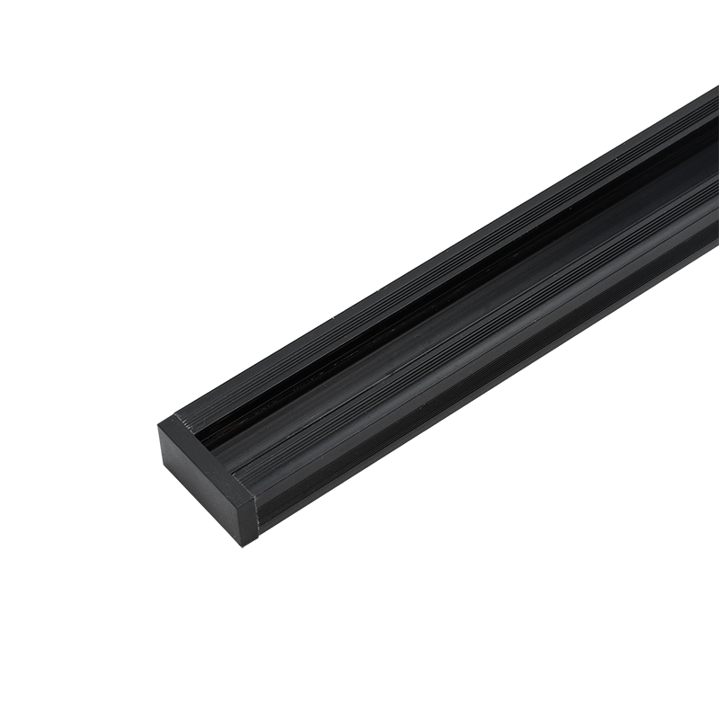 Шинопровод черный (пластик) 1м PTR P 1M-BL с токоподводом и заглушкой