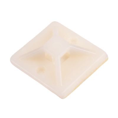 Площадка самоклеющаяся под хомуты 20х20 белая PA6.6 (100 шт/уп) Jazzway