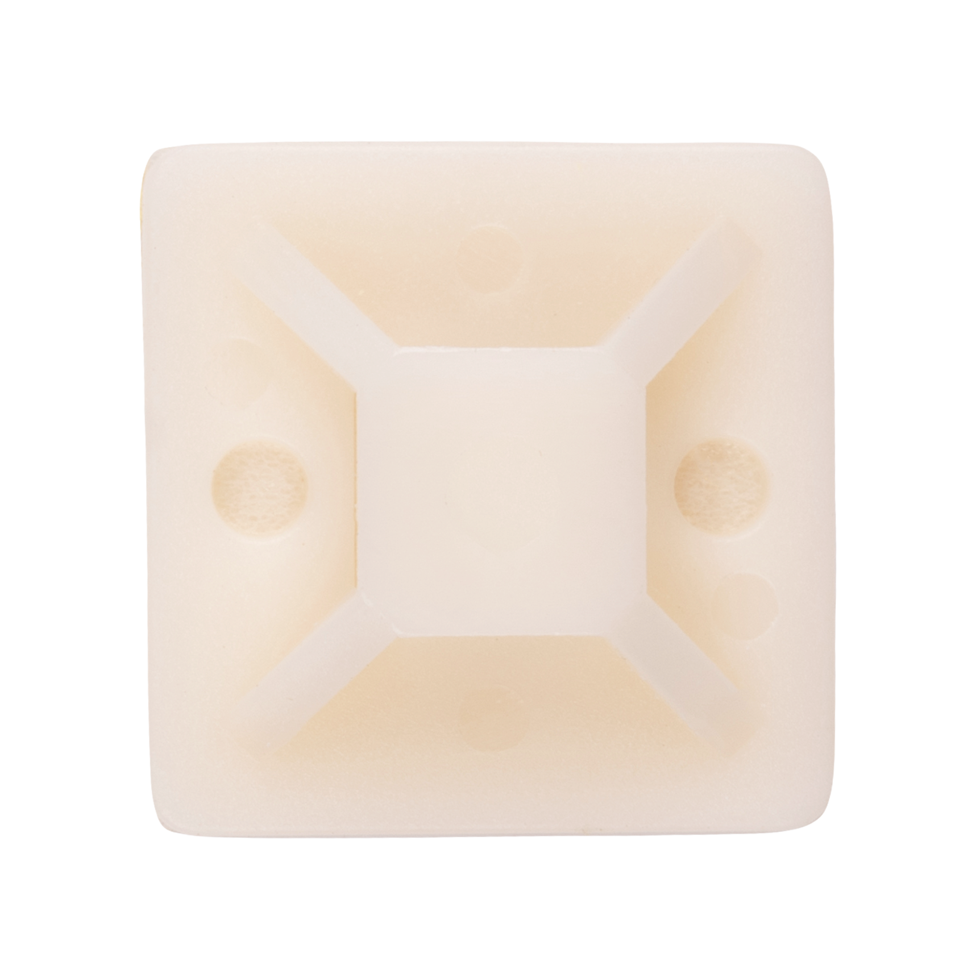 Площадка самоклеющаяся под хомуты 25х25 белая PA6.6 (100 шт/уп) Jazzway