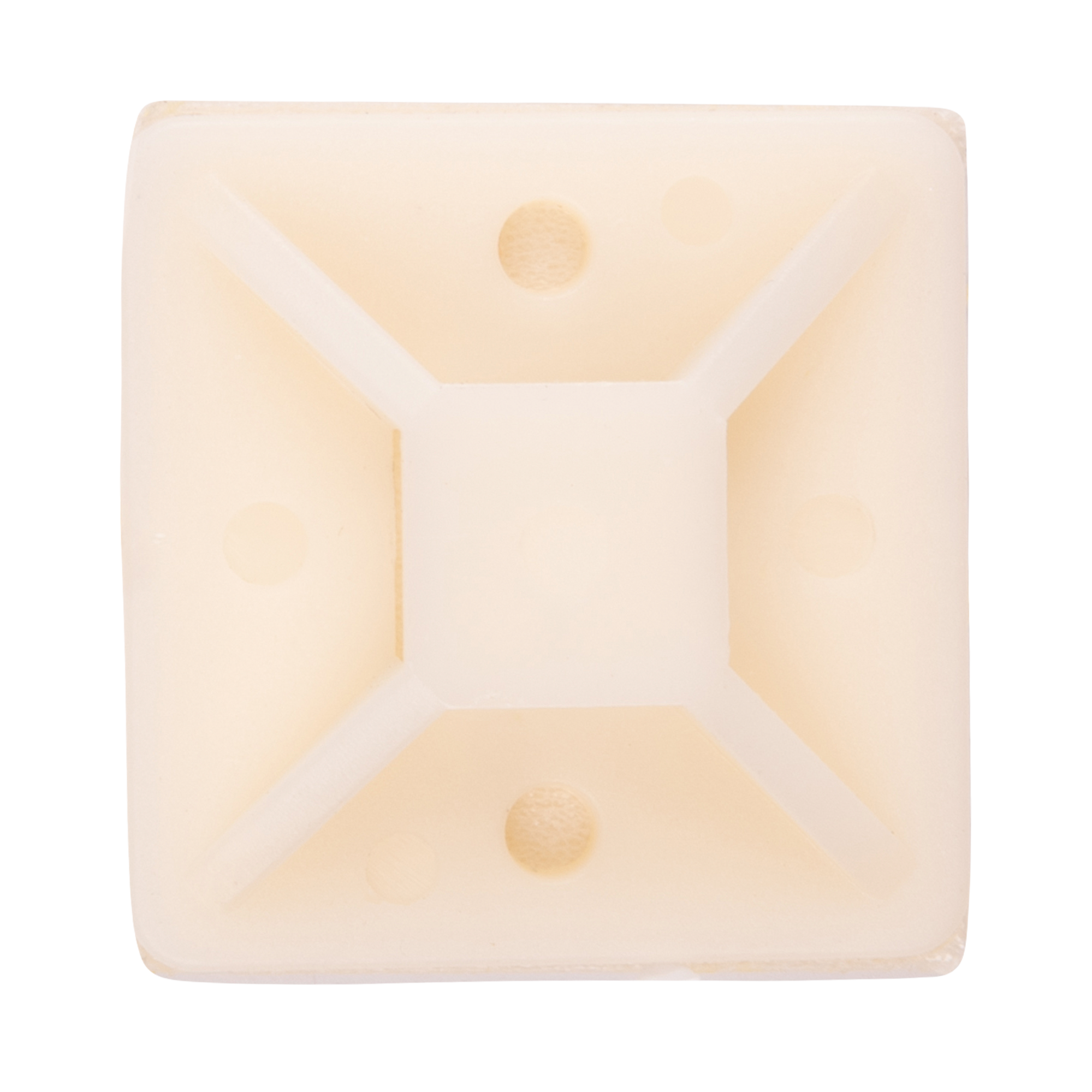 Площадка самоклеющаяся под хомуты 30х30 белая PA6.6 (100 шт/уп) Jazzway