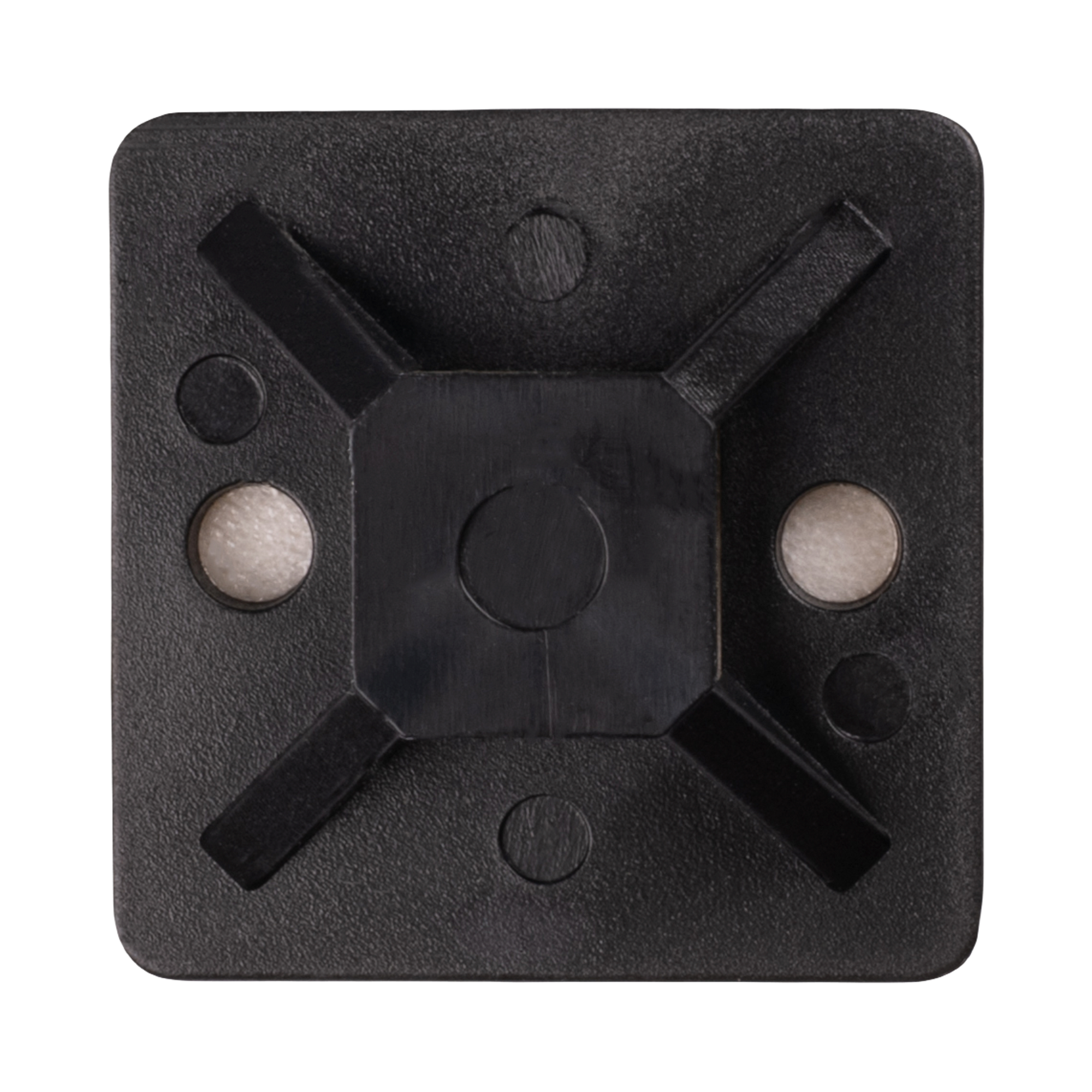 Площадка самоклеющаяся под хомуты 25х25 черная PA6.6 (100 шт/уп) Jazzway