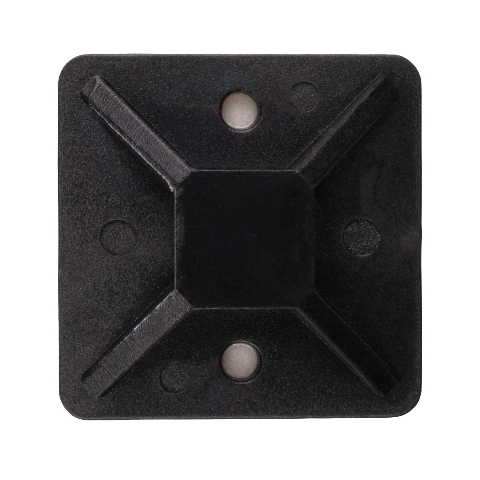 Площадка самоклеющаяся под хомуты 30х30 черная PA6.6 (100 шт/уп) Jazzway