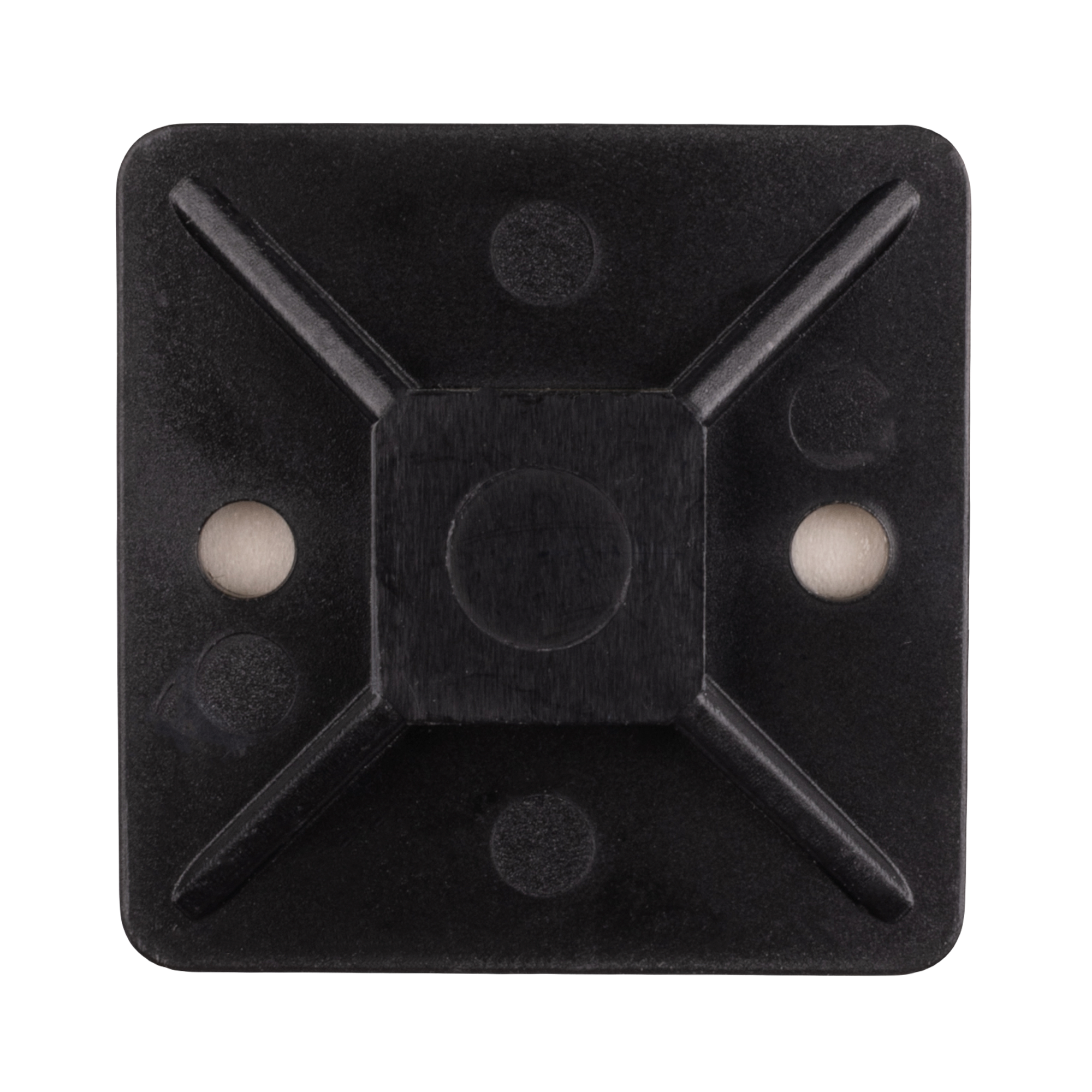 Площадка самоклеющаяся под хомуты 40х40 черная PA6.6 (100 шт/уп) Jazzway