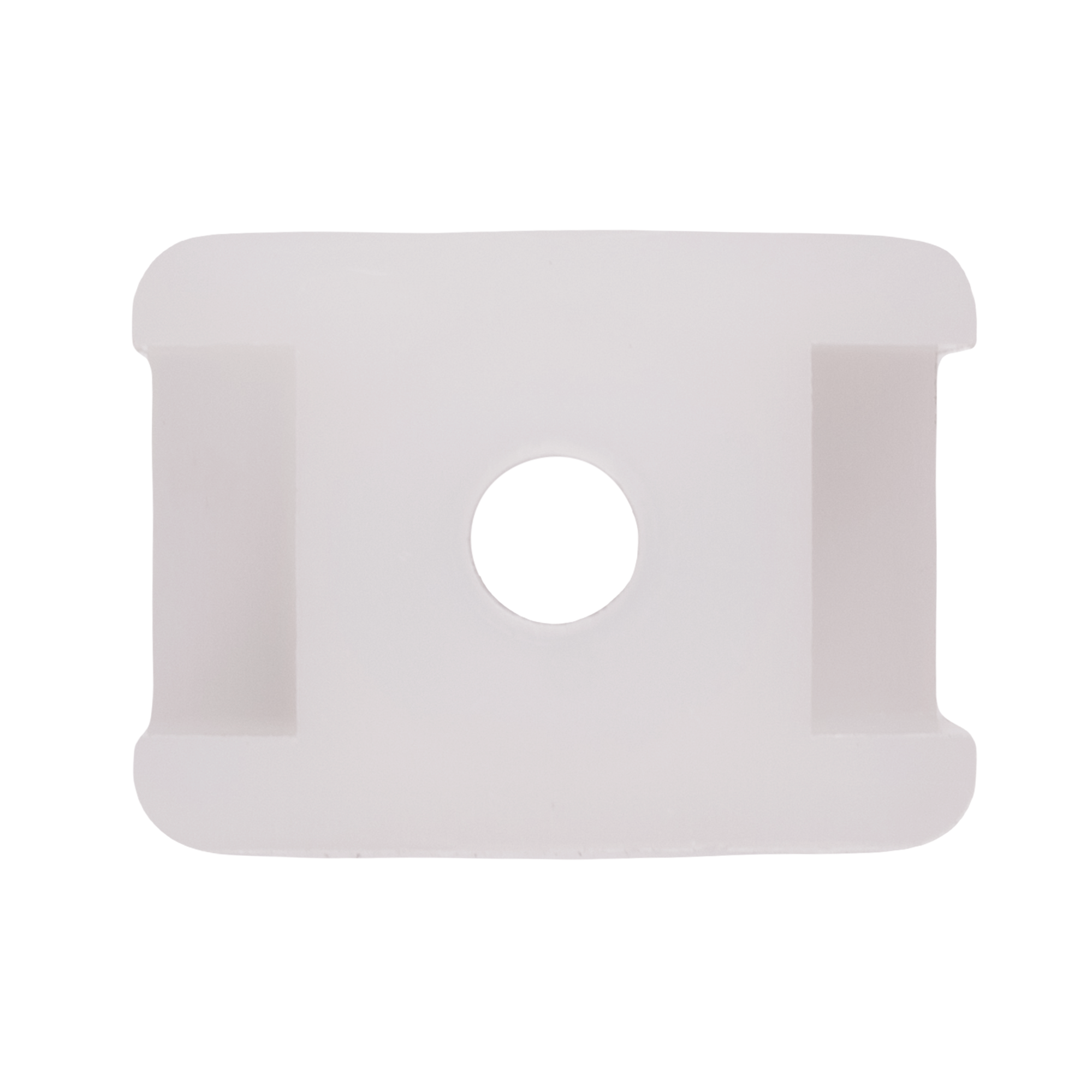 Площадка под хомуты 22x16 с монтажным отверстием белая PA6.6 (100 шт/уп) Jazzway