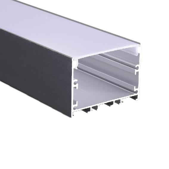 Профиль для светодиодной ленты PAL 5035-BLACK (комплект) накладной 2 м анод.с подвесом