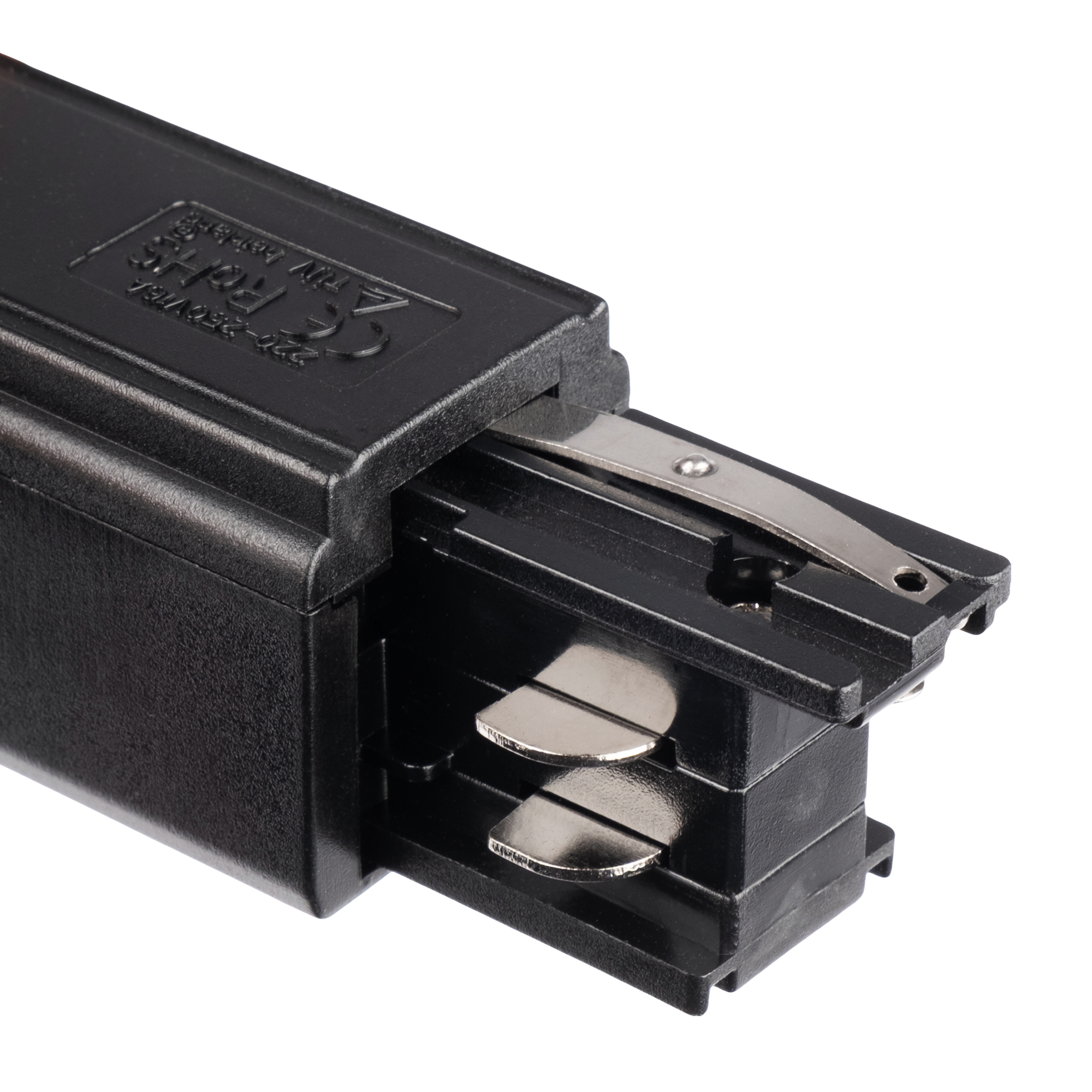Коннектор черный левый сетевой для 3Ф шинопровода 3P PTR EC-BL Left