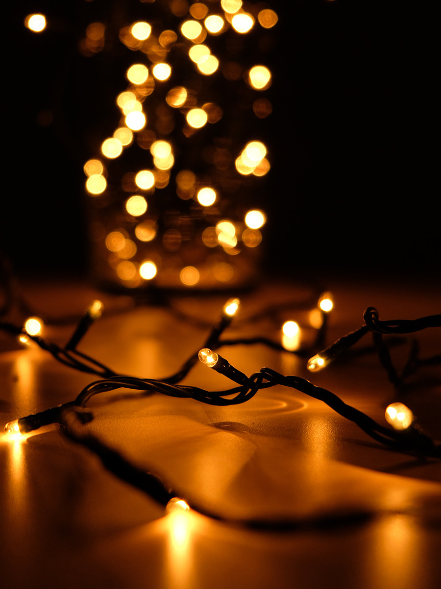 Электрогирлянда наружная 200 микроламп 10 м разноцветная