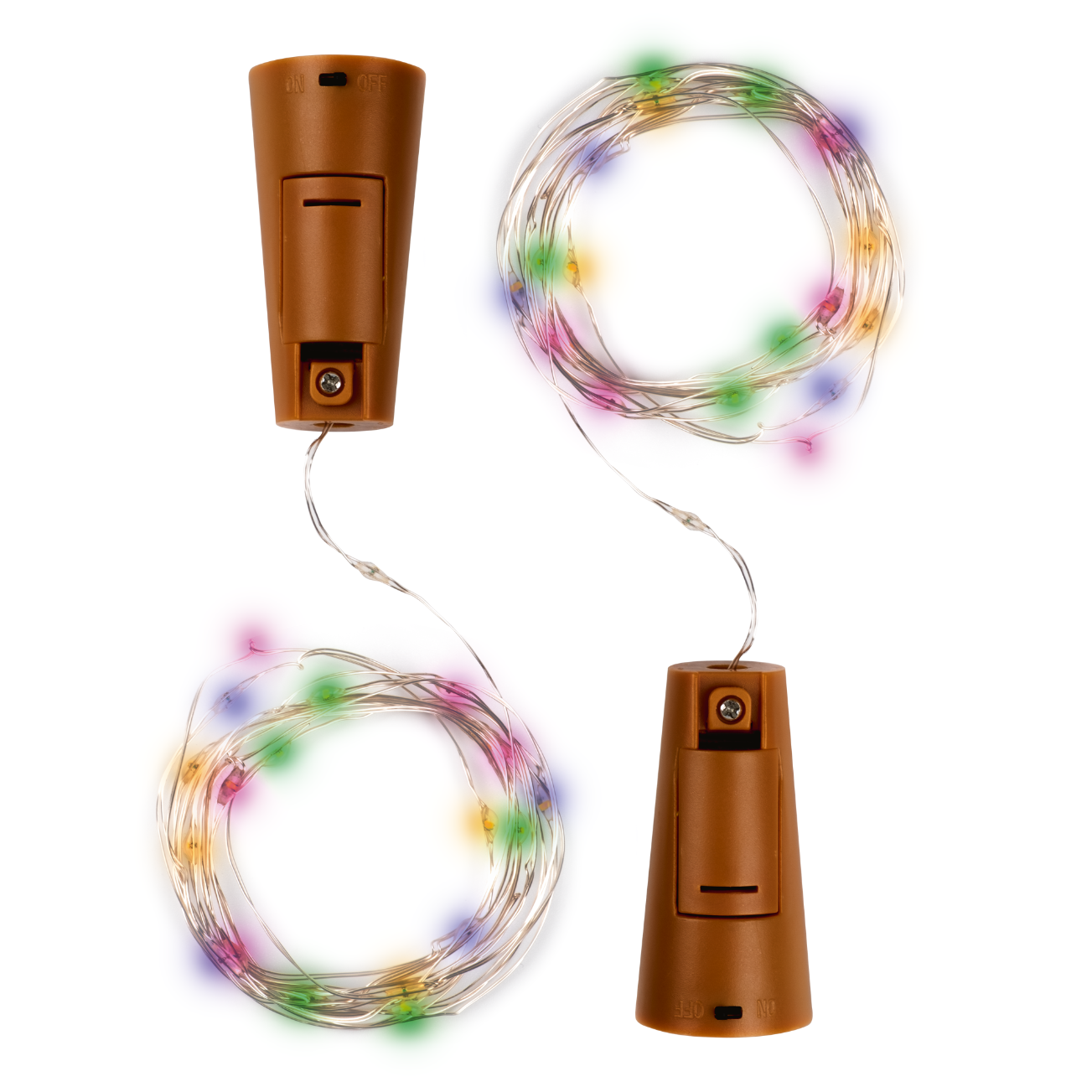 Комплект из 2-х гирлянд Пробки для внутренних помещений IP20 DC-G04-20MS2 мультицветные 20 LED 3xAG13