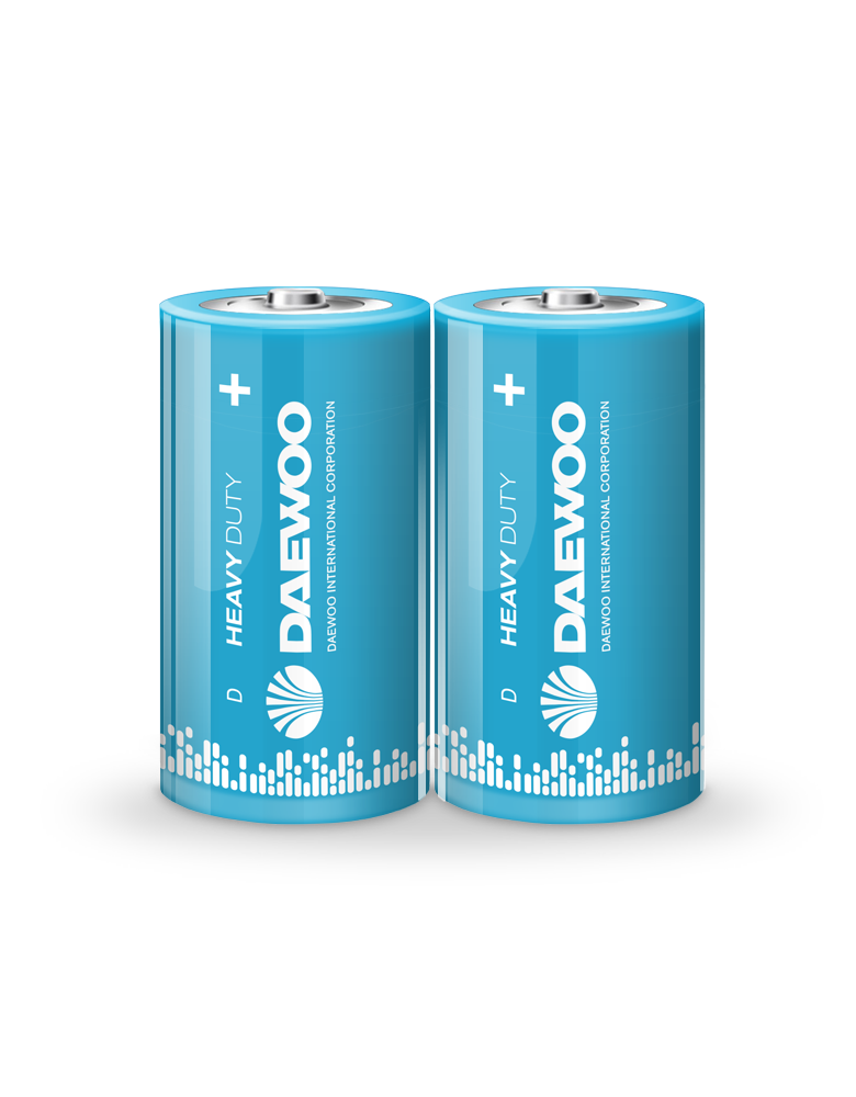 Элемент питания LR20 DAEWOO солевая Heavy Duty, упаковка 2 шт.