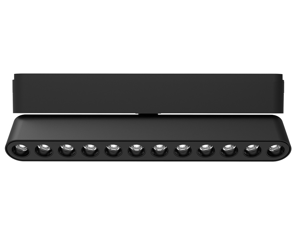 Светильник трековый светодиодный низковольтный ДПО16 1312R 12W 4000K spot 36 град черный IP20