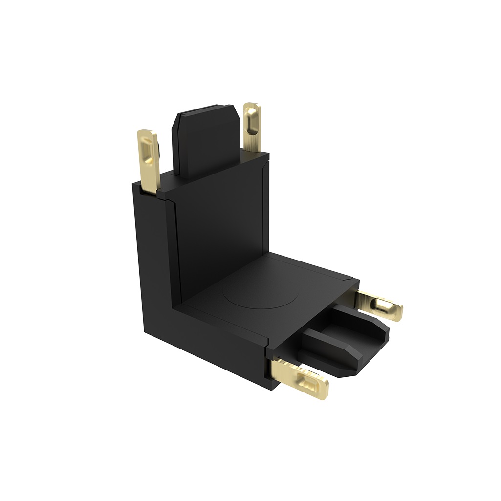 Коннектор черный V-обр. MTR16 CV-BL к низковольтному шинопроводу