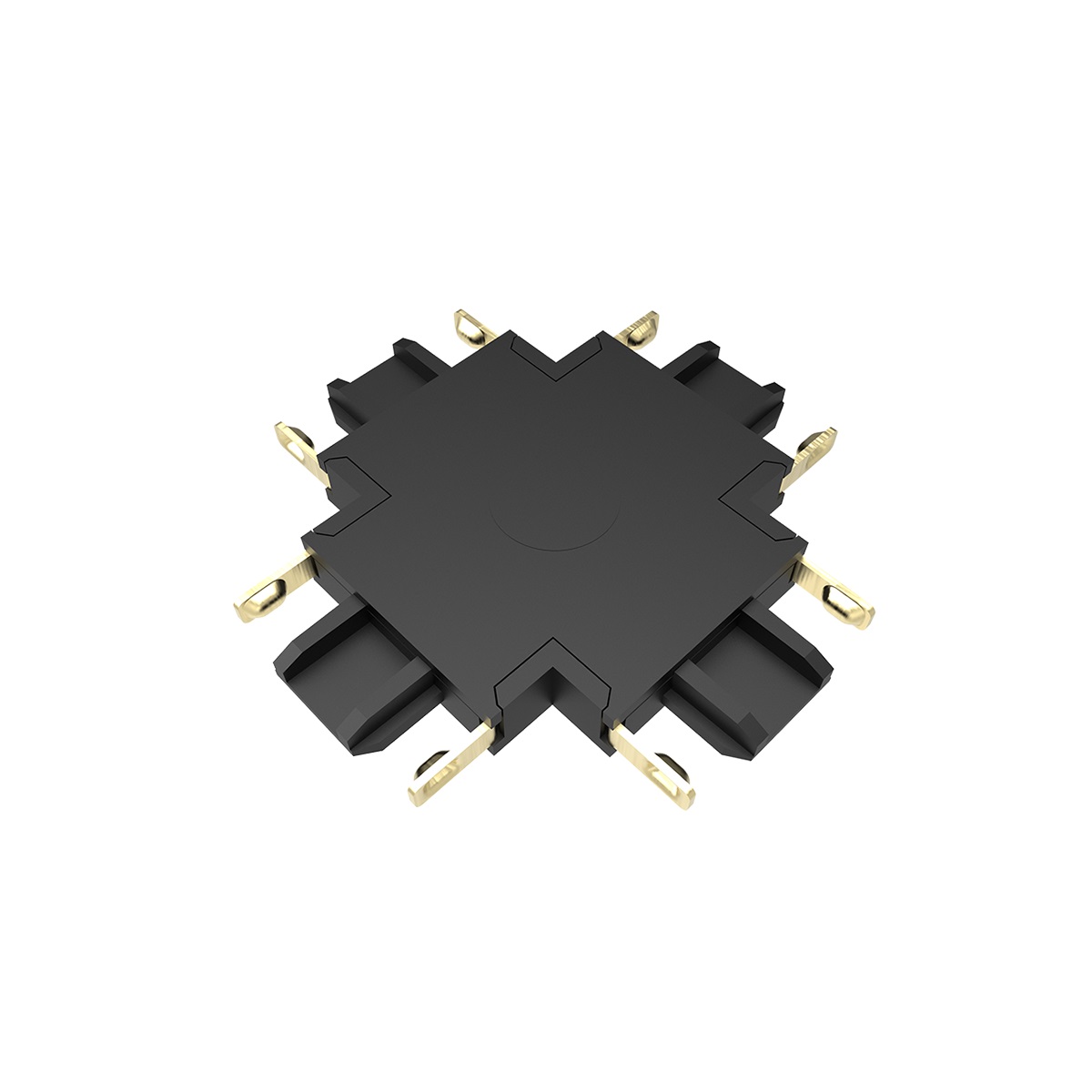 Коннектор черный X-обр. MTR16 CX-BL к низковольтному шинопроводу