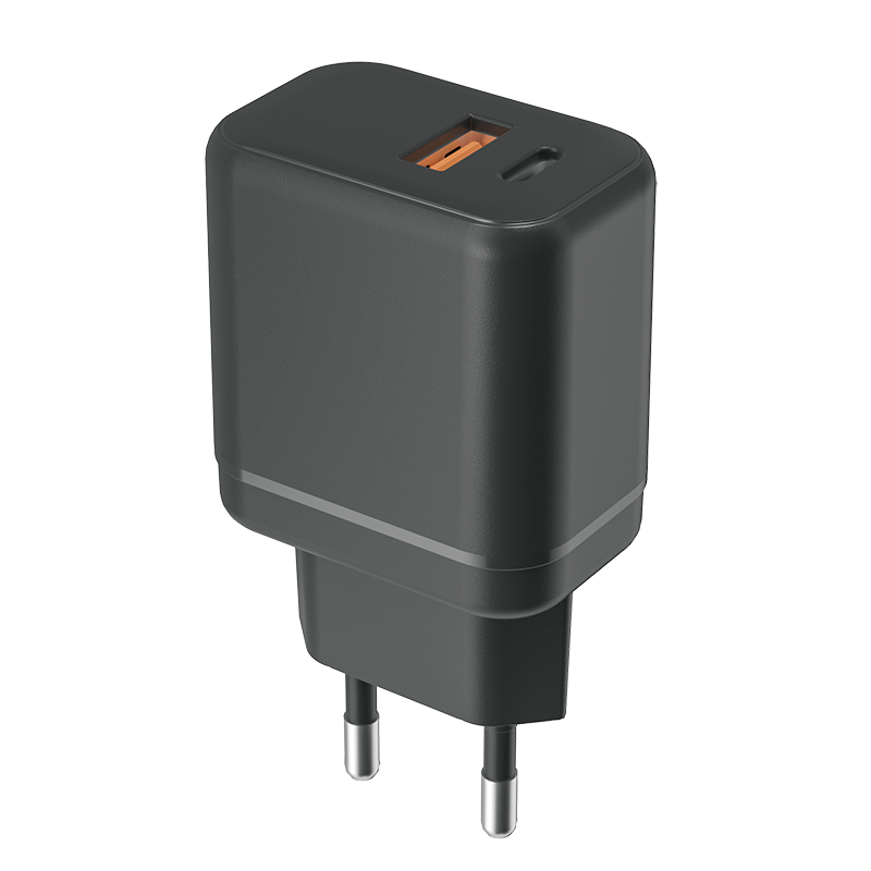 Зарядное устройство сетевое (адаптер к кабелю USB) черный 20 Вт 2 разъема USB-A Type-C ФАZА