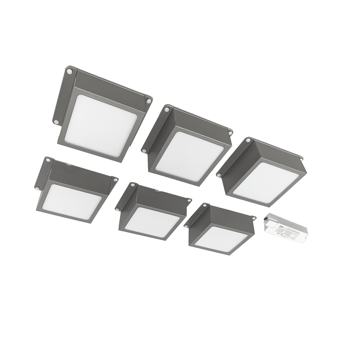 Светильник светодиодный ДВО 089/G OPAL 42W 4000K GREY IP40 /комплект/ 3480 Лм Грильято 100х100мм Домино